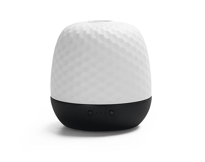 starry handmade porcelain cover ultrasonic diffuser with warm yellow light