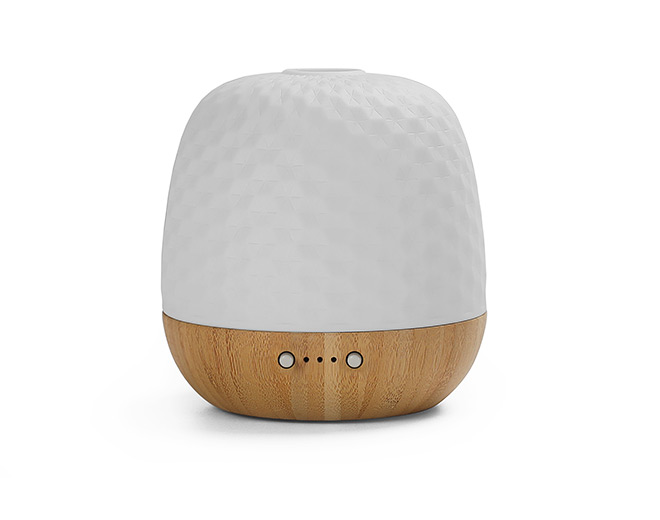 starry handmade porcelain cover ultrasonic diffuser with warm yellow light