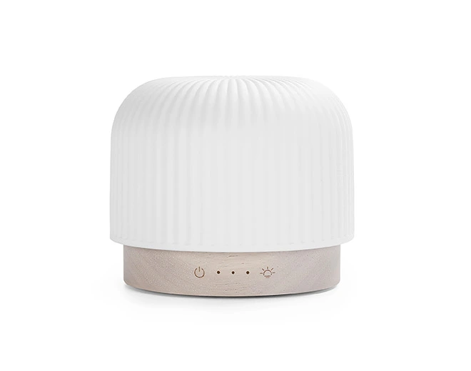 Toba-Natural bamboo base with line pattern porcelain cover